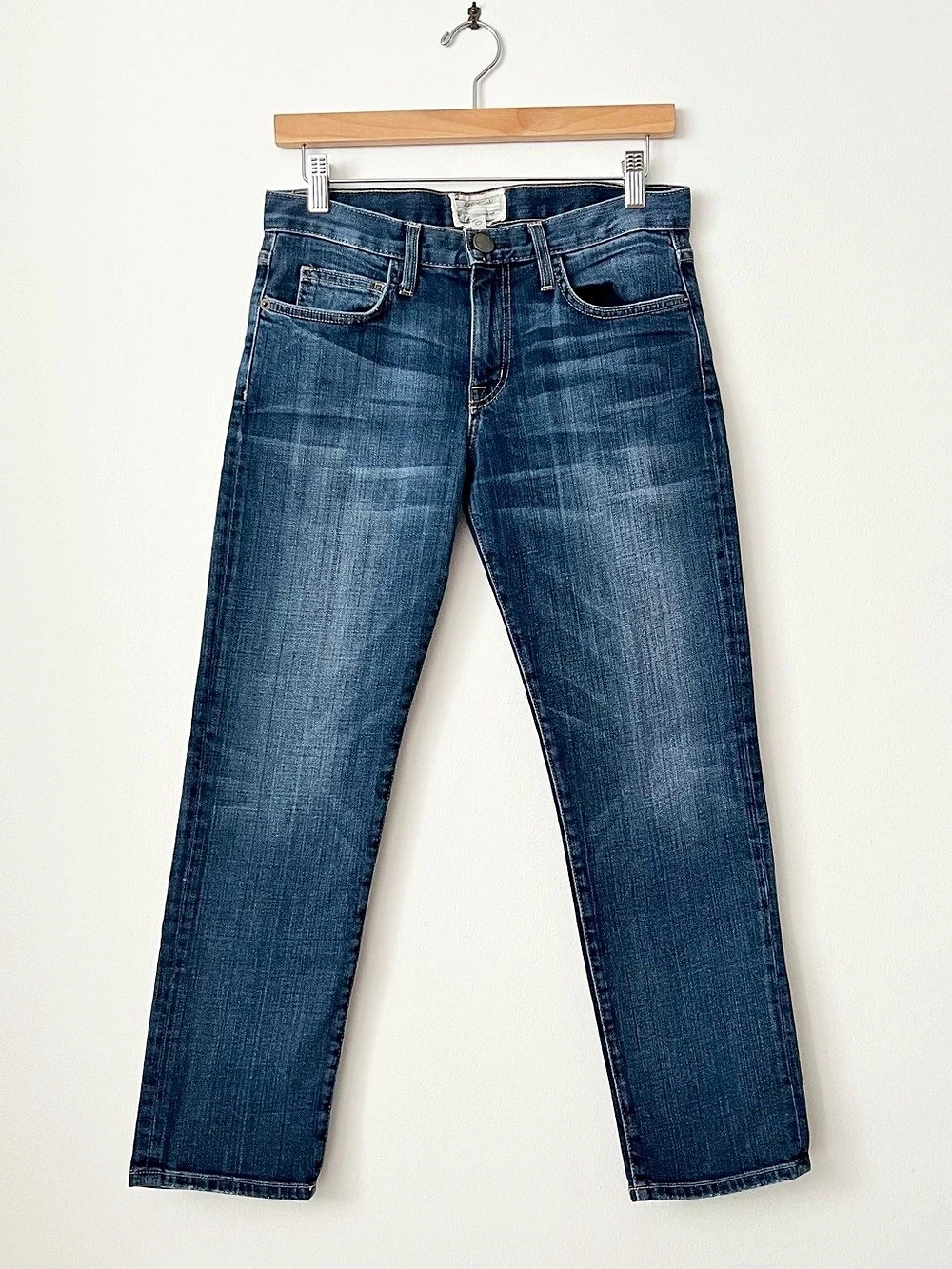 Current/Elliott Women's 2010s The Boyfriend Jeans Loved Dark Blue Wash 23 USA